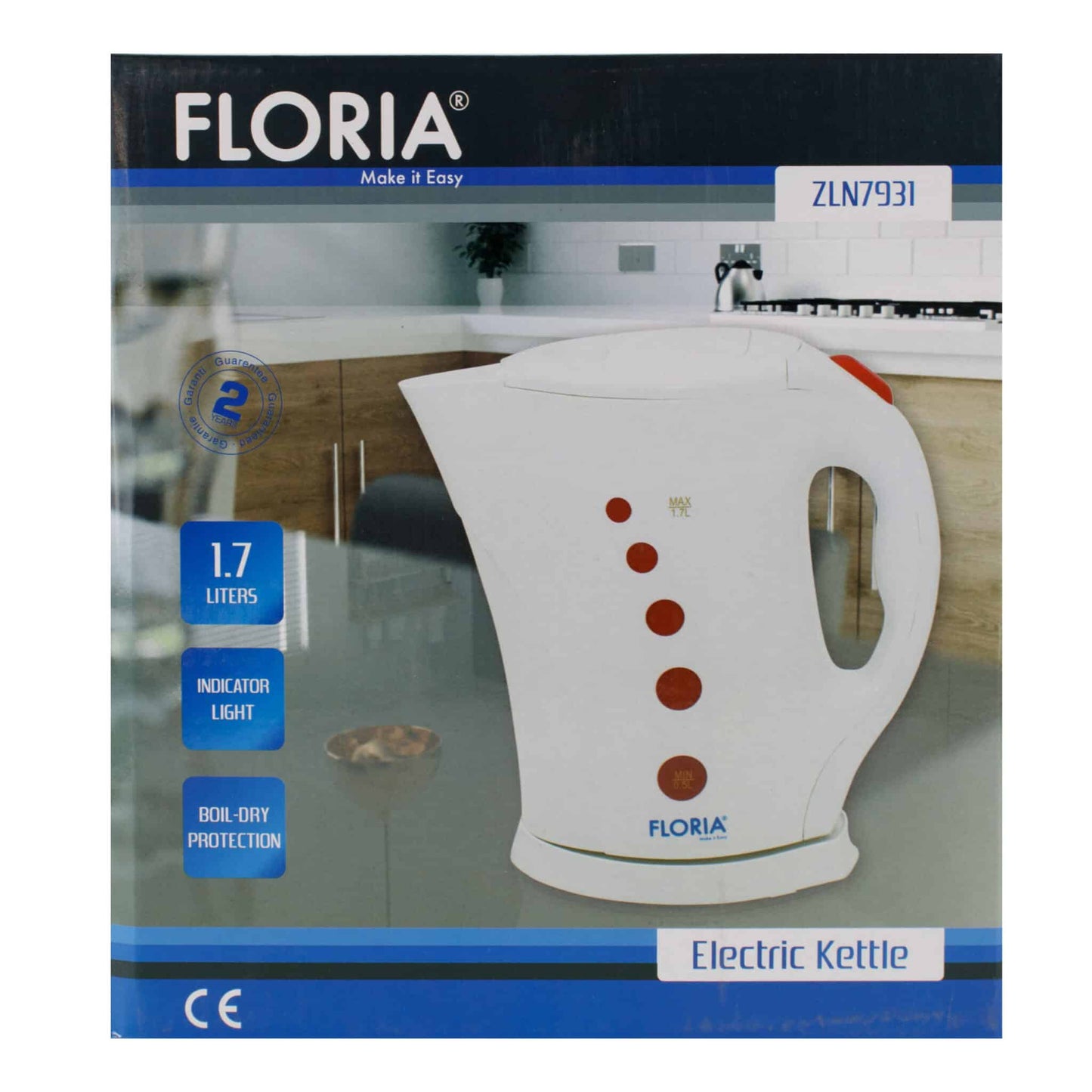 Fierbator electric Floria, 1l, 1650W, Negru / ZLN 8489