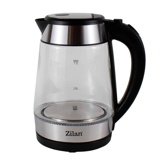 Fierbator electric sticla Zilan cu iluminare LED, 1.7l, 2200W / ZLN 3963