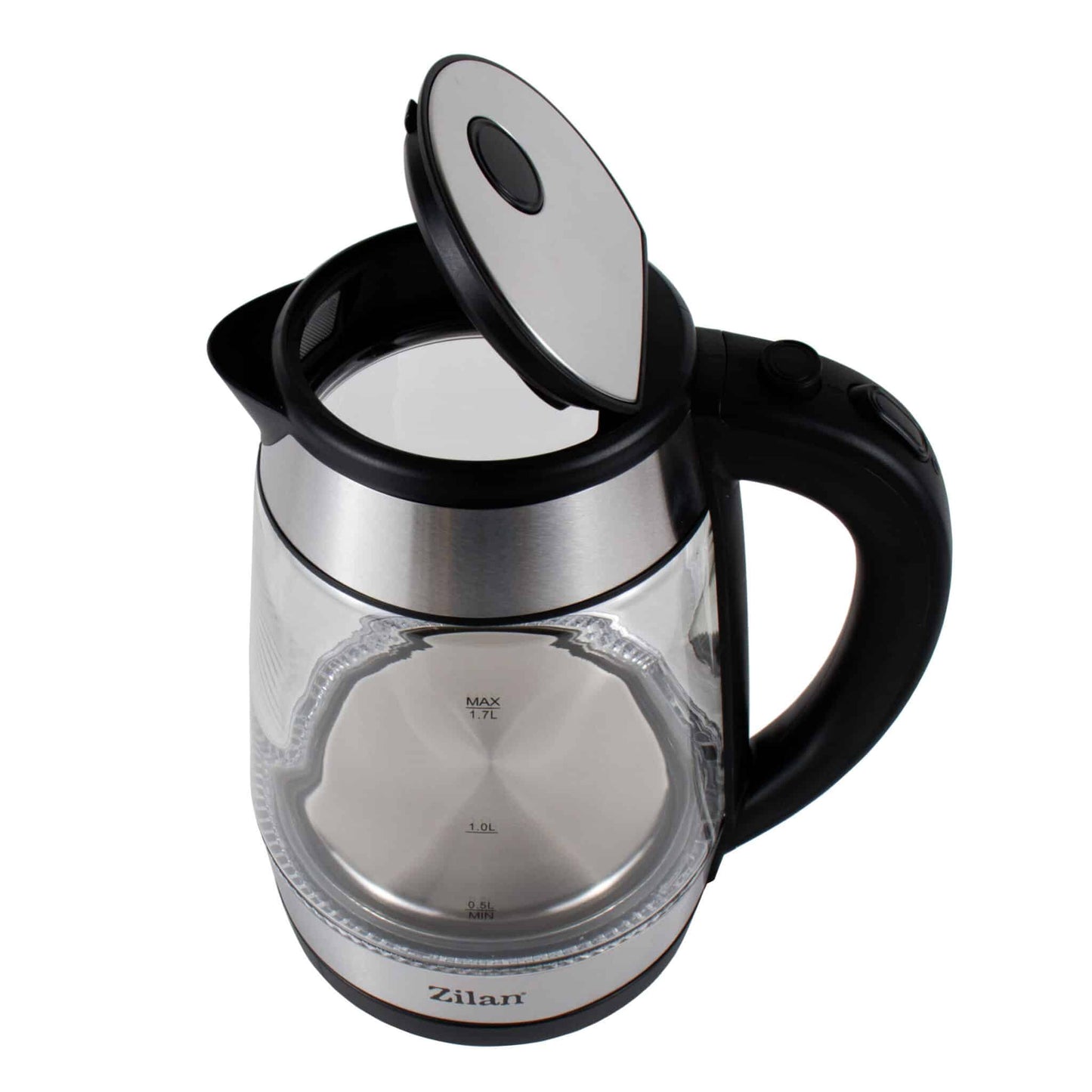 Fierbator electric sticla Zilan cu iluminare LED, 1.7l, 2200W / ZLN 3963