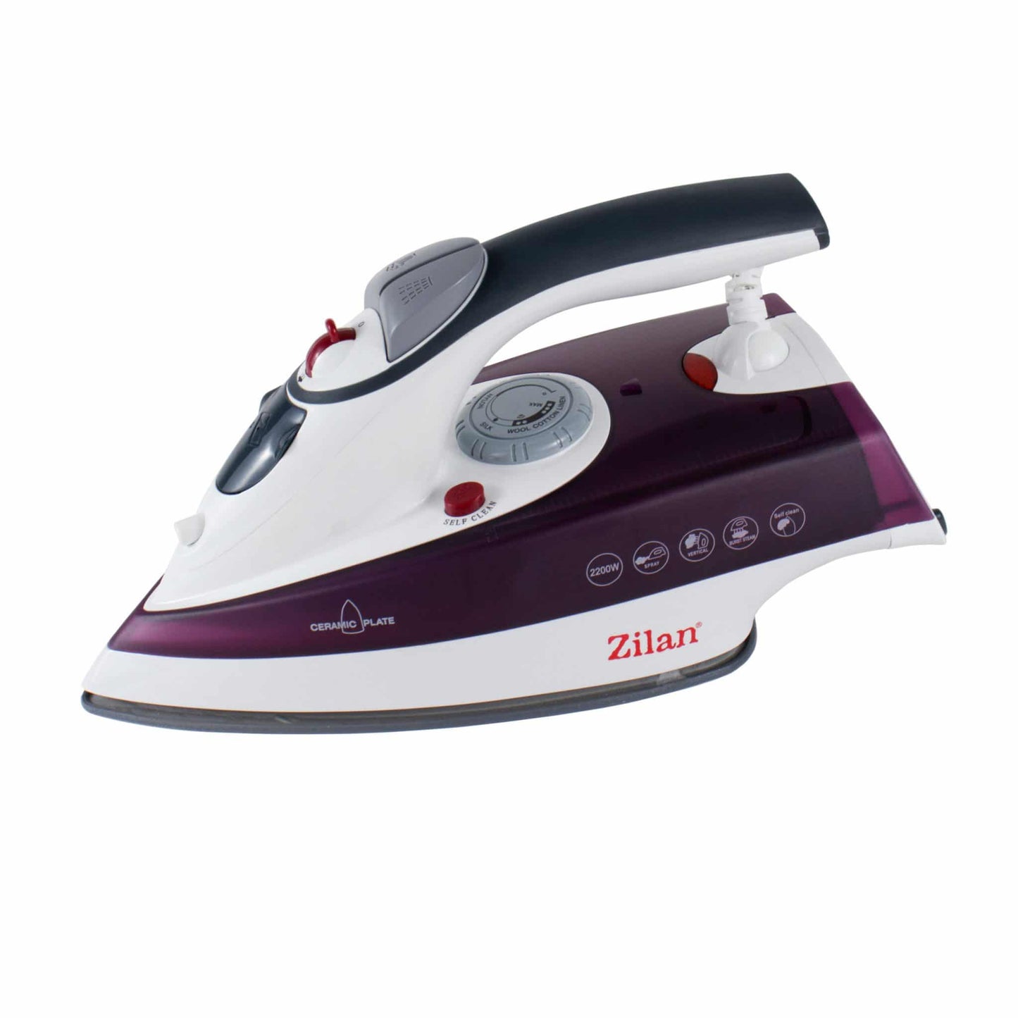 Fier de calcat cu talpa ceramica, putere 2200W, calcare cu aburi, autocuratare / ZLN 8082