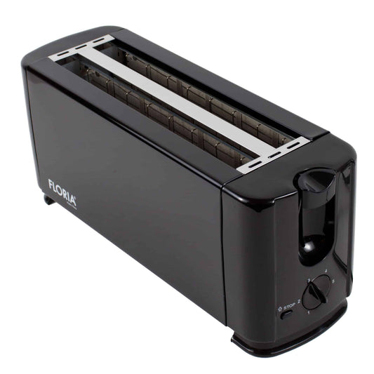 Prajitor de paine Floria, long slot, 4 felii, 1300 W, Negru / ZLN 2706