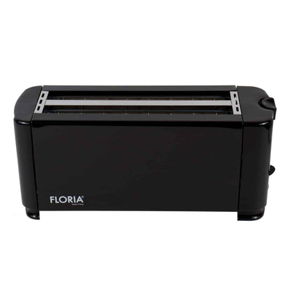 Prajitor de paine Floria, long slot, 4 felii, 1300 W, Negru / ZLN 2706