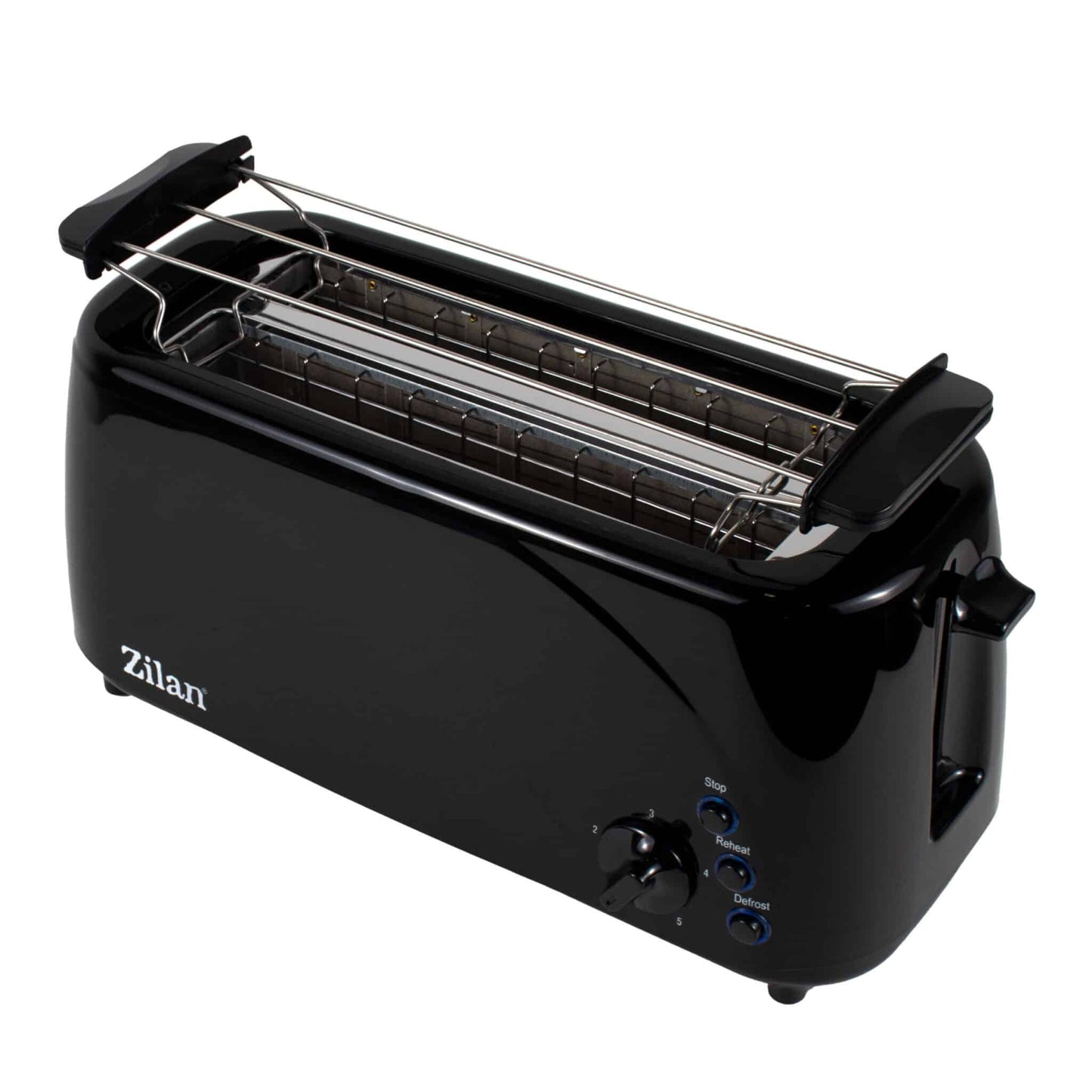 Prajitor de paine cu functie dezghetare, long slot, 4 felii, putere 1400 w, negru / ZLN 2713