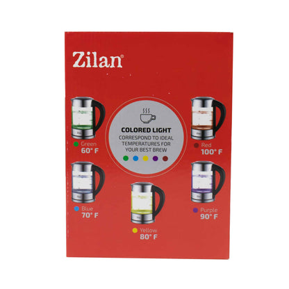 Cana fierbator electrica, Temperatura controlata digital, Iluminare apa led, capacitate 1.7L, putere 2200W / ZLN 3949