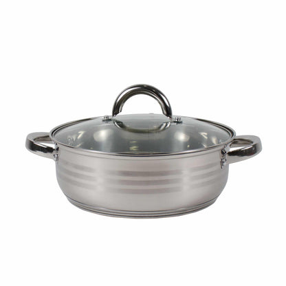 Cratita inox cu capac, diametru 25cm, capacitate 3L / ZLN 4106