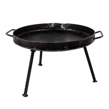 Gratar disc din otel, picioare detasabile, diametru 46 centimetri, cu margine de 4 cm / EXT 5717