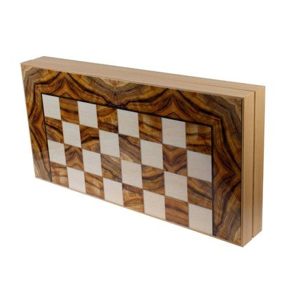 Joc de table din lemn lacuit  50x50 cm, olive / 987-1