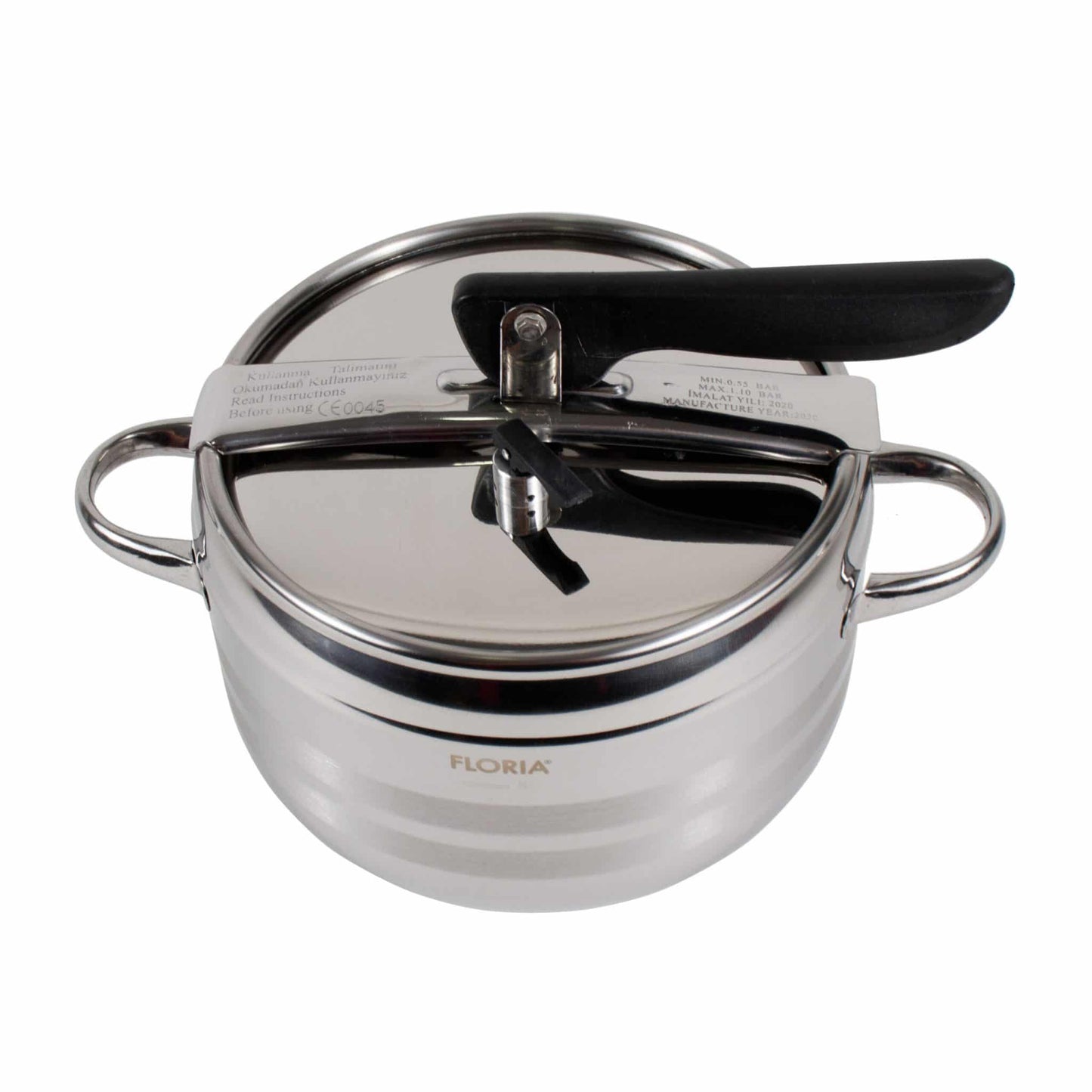 Oala sub presiune inox cu capac, diametru 20 cm, 5L / ZLN 4627