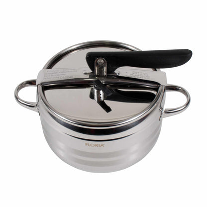 Oala sub presiune inox cu capac, diametru 20 cm, 5L / ZLN 4627