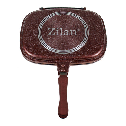 Tigaie dubla antiaderenta cu garnitura silicon, diametru 30 cm / ZLN 9522