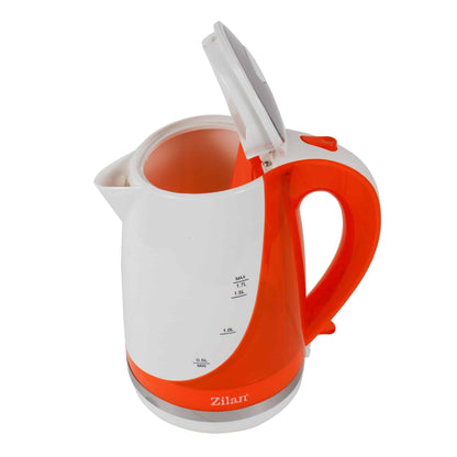 Cana fierbator electrica, capacitate 1.7L, putere 2200W, Alb-Portocaliu / ZLN 1303