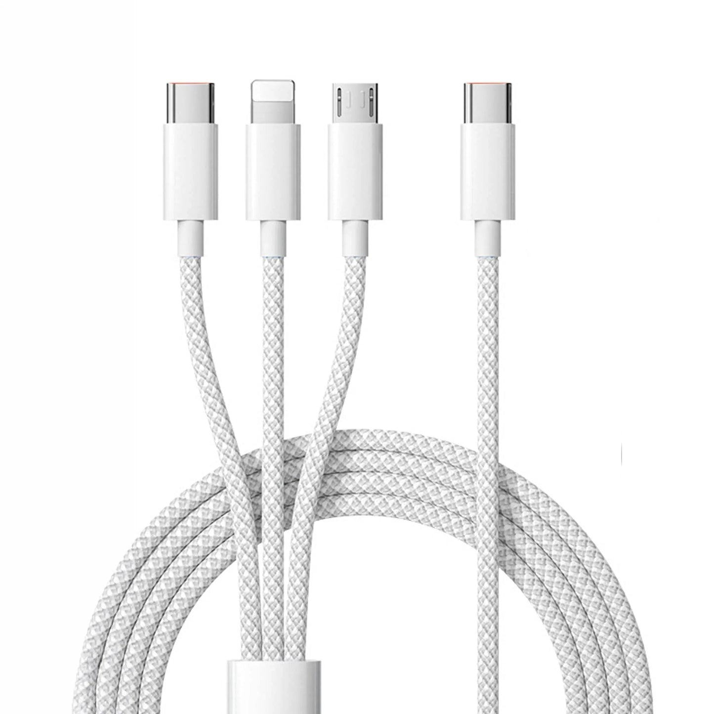 Cablu Date si Incarcare Rapida  Timebox 3 in 1  , PD Fast Charge, 1m, Textil Impletit, Gri