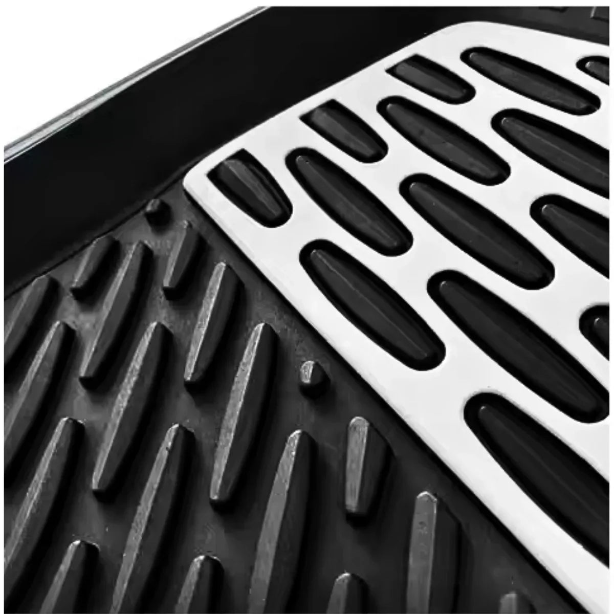 Covorașe Auto Universale TEAMCAR® Safir, Set 4 Piese, Negru/Argintiu, Tip Tavă, Adâncime 3 cm, Compatibil Hatchback, Sedan, SUV - 221.ro