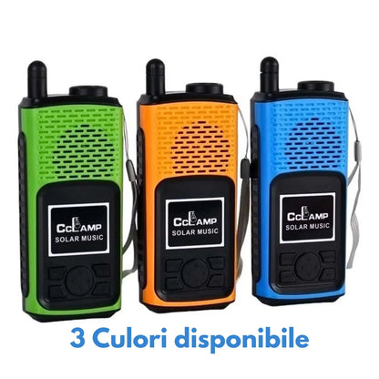 Difuzor Bluetooth Multifuncțional Solar cu Radio FM, Flashlight, USB & TF Card, Wireless - Green