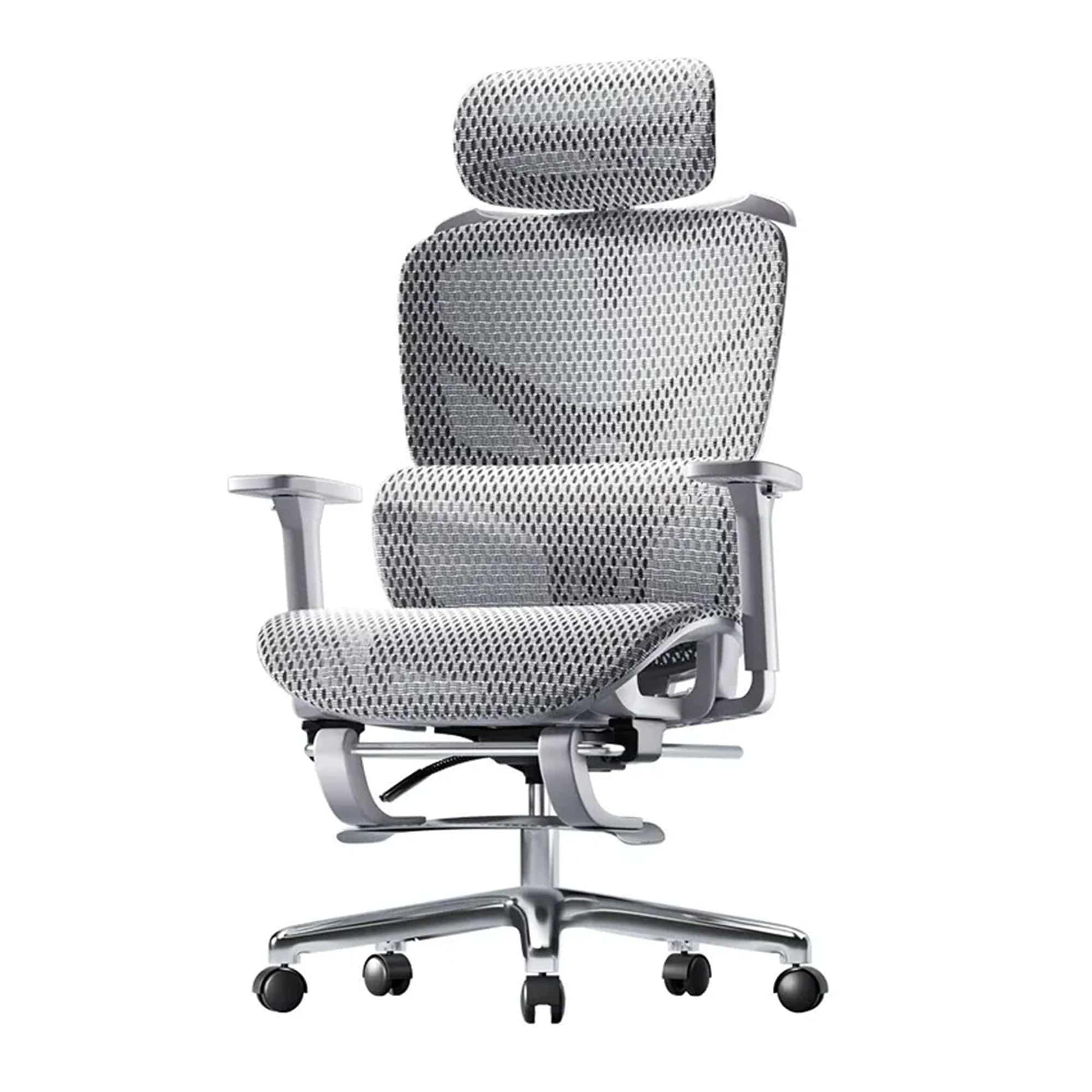 Scaun birou ergonomic Timebox, Plasa mesh respirabil, Tetiera, 4D armrest, Reglaj inaltime si adancime sezut, Suport picioare rabatabil, Spatar cu suport lombar ajustabil, Rotativ cu roti, Gri - 221.ro