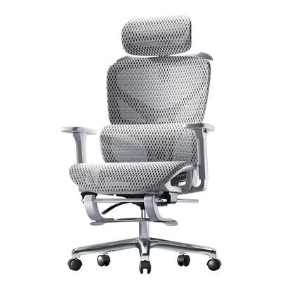 Scaun birou ergonomic Timebox, Plasa mesh respirabil, Tetiera, 4D armrest, Reglaj inaltime si adancime sezut, Suport picioare rabatabil, Spatar cu suport lombar ajustabil, Rotativ cu roti, Gri - 221.ro