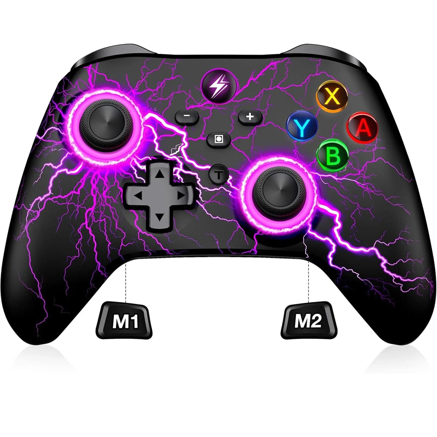Controller Wireless Timebox, RGB, LED 9 Culori, Turbo Ajustabil, Vibratii, Negru