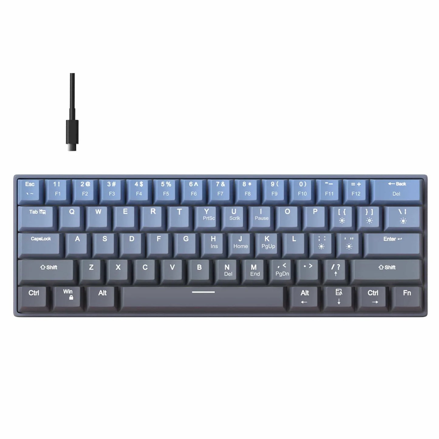 Tastatura Mecanica Timebox, 61 Taste, Keycaps PBT, Switch-uri Precise, Albastru