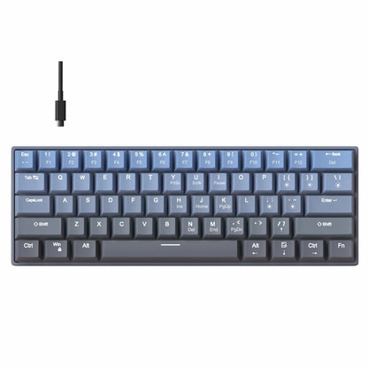 Tastatura Mecanica Timebox, 61 Taste, Keycaps PBT, Switch-uri Precise, Albastru