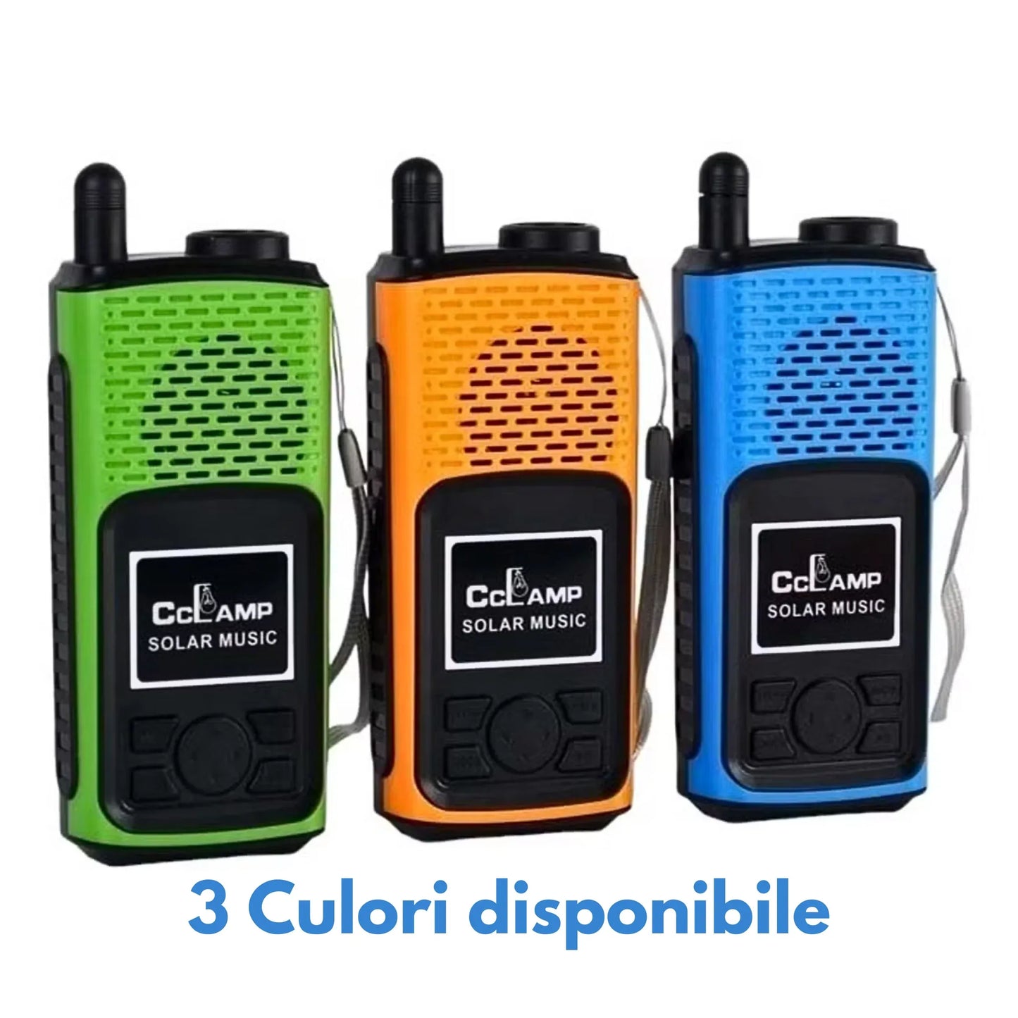 Difuzor Bluetooth Multifuncțional Solar cu Radio FM, Flashlight, USB & TF Card, Wireless - Bleu