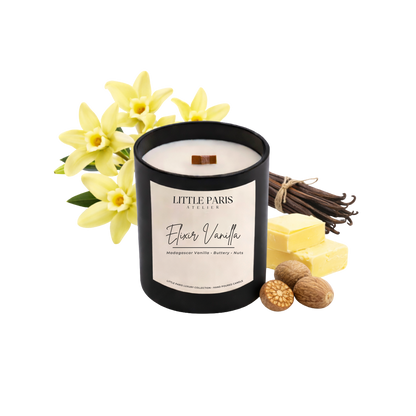 Lumânare parfumată Elixir Vanilla - Vanilie de Madagascar • Nucşoara • Unt