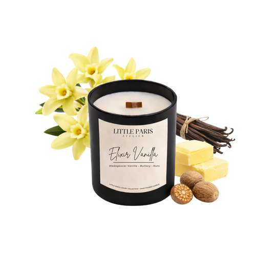 Lumânare parfumată Elixir Vanilla - Vanilie de Madagascar • Nucşoara • Unt