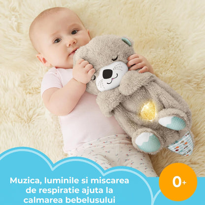 Jucarie de Plus Interactiva, Vidra Linistitoare, Customizabila cu Sunete, Maro