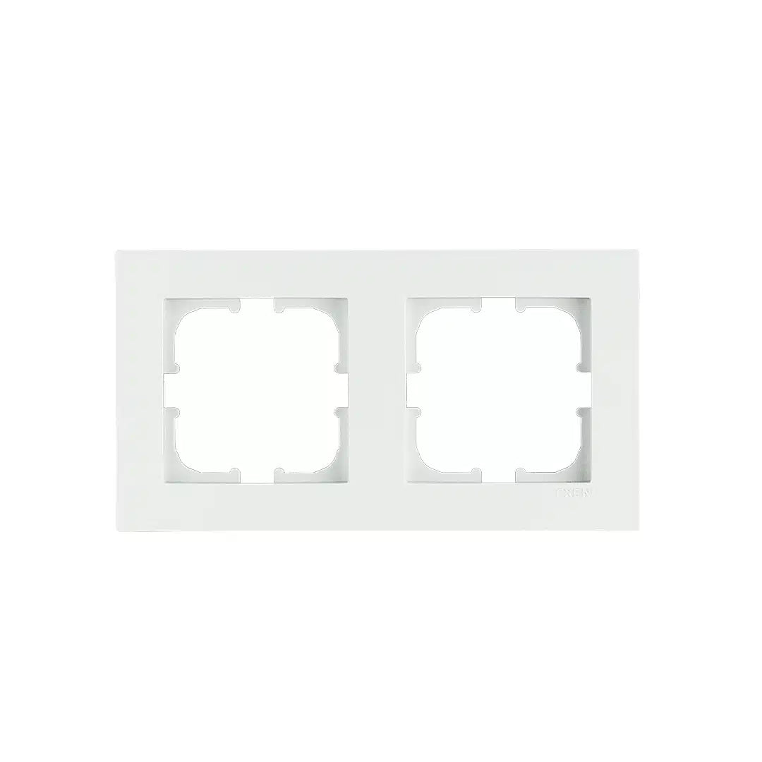 Rama pentru priza dubla KARELL EXEN, alb / 200-010000-102