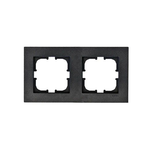 Rama pentru priza dubla KARELL EXEN, negru / 200-140000-102