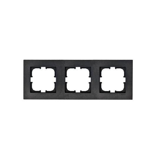 Rama pentru priza tripla KARELL EXEN, negru / 200-140000-103