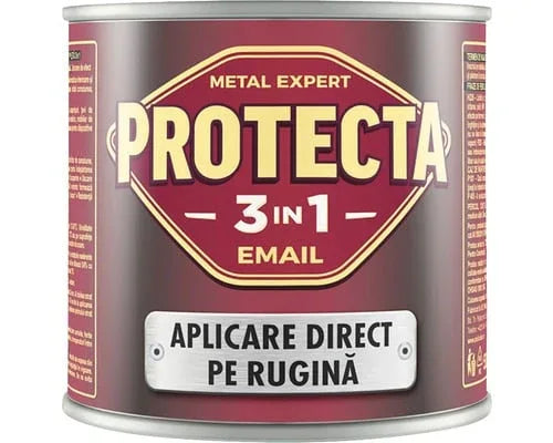 Email 3 în 1 direct pe rugină, pe bază de solvent, Protecta, 2.5L, gri antracit / 2000866