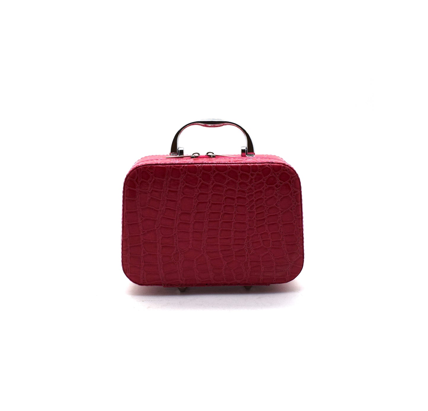Geanta cosmetica cu oglinda, Naimeed D268, culoare Rosu, 14 x 20 x 7 cm