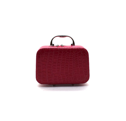 Geanta cosmetica cu oglinda, Naimeed D268, culoare Rosu, 14 x 20 x 7 cm