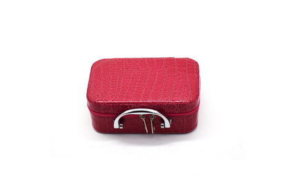 Geanta cosmetica cu oglinda, Naimeed D268, culoare Rosu, 14 x 20 x 7 cm