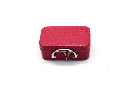 Geanta cosmetica cu oglinda, Naimeed D268, culoare Rosu, 14 x 20 x 7 cm