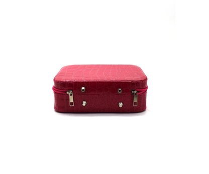 Geanta cosmetica cu oglinda, Naimeed D268, culoare Rosu, 14 x 20 x 7 cm