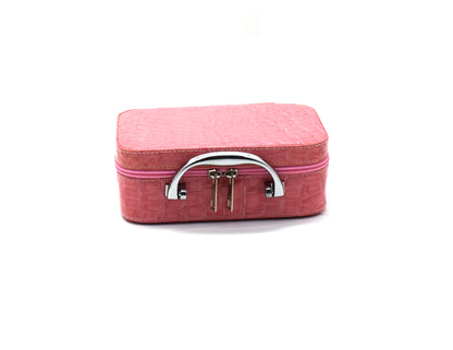 Geanta cosmetica cu oglinda, Naimeed D268, culoare Roz, 14 x 20 x 7 cm