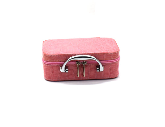 Geanta cosmetica cu oglinda, Naimeed D268, culoare Roz, 14 x 20 x 7 cm