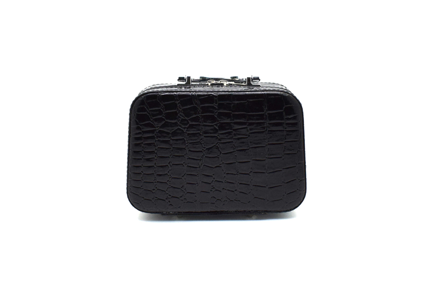 Geanta cosmetica cu oglinda, Naimeed D268, culoare Negru, 14 x 20 x 7 cm