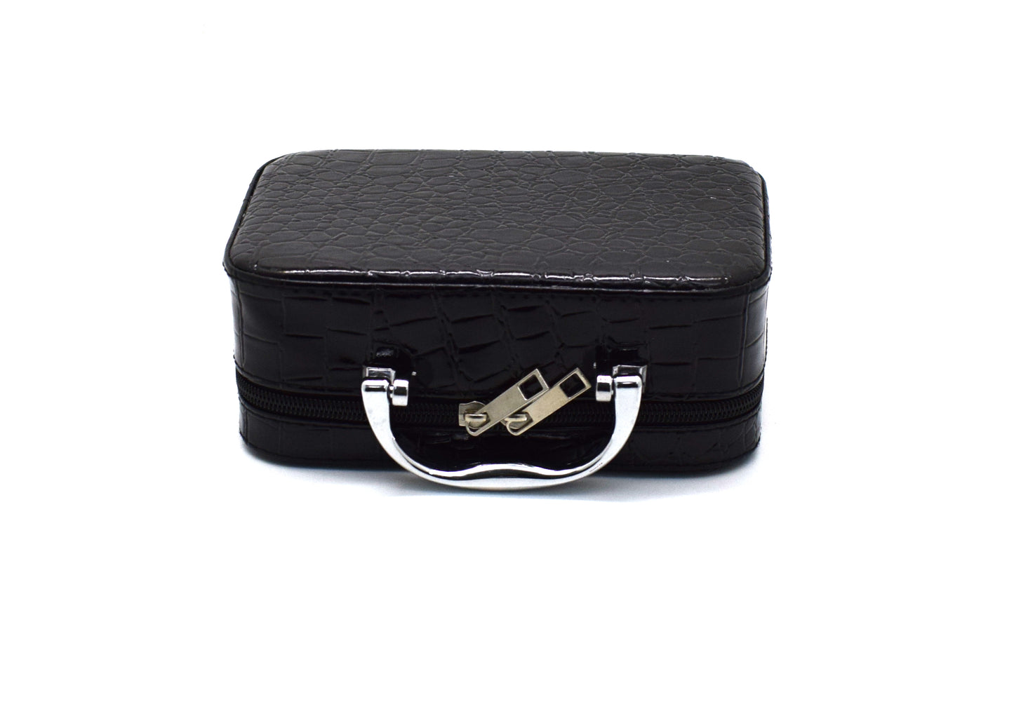 Geanta cosmetica cu oglinda, Naimeed D268, culoare Negru, 14 x 20 x 7 cm