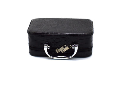 Geanta cosmetica cu oglinda, Naimeed D268, culoare Negru, 14 x 20 x 7 cm