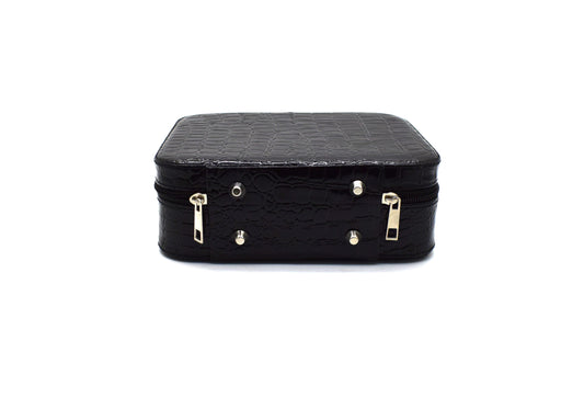 Geanta cosmetica cu oglinda, Naimeed D268, culoare Negru, 14 x 20 x 7 cm