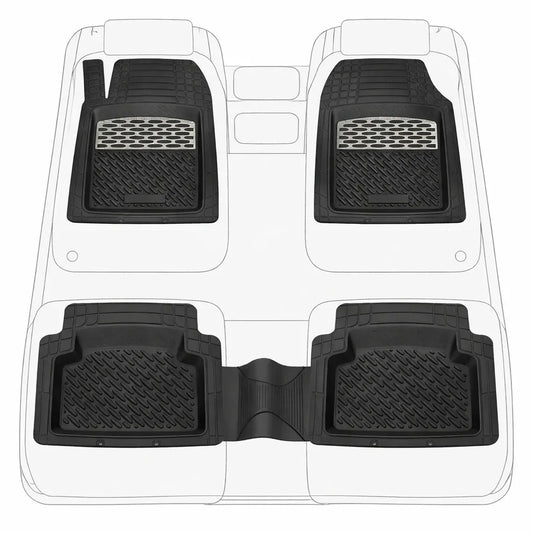 Covorașe Auto Tip Tavă Compatibile Dacia Duster 2010–2018, Silver