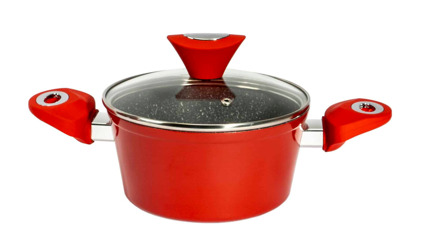 Set oale 9 piese, material aluminiu, interior granit, compatibil inductie / ZLN 3260