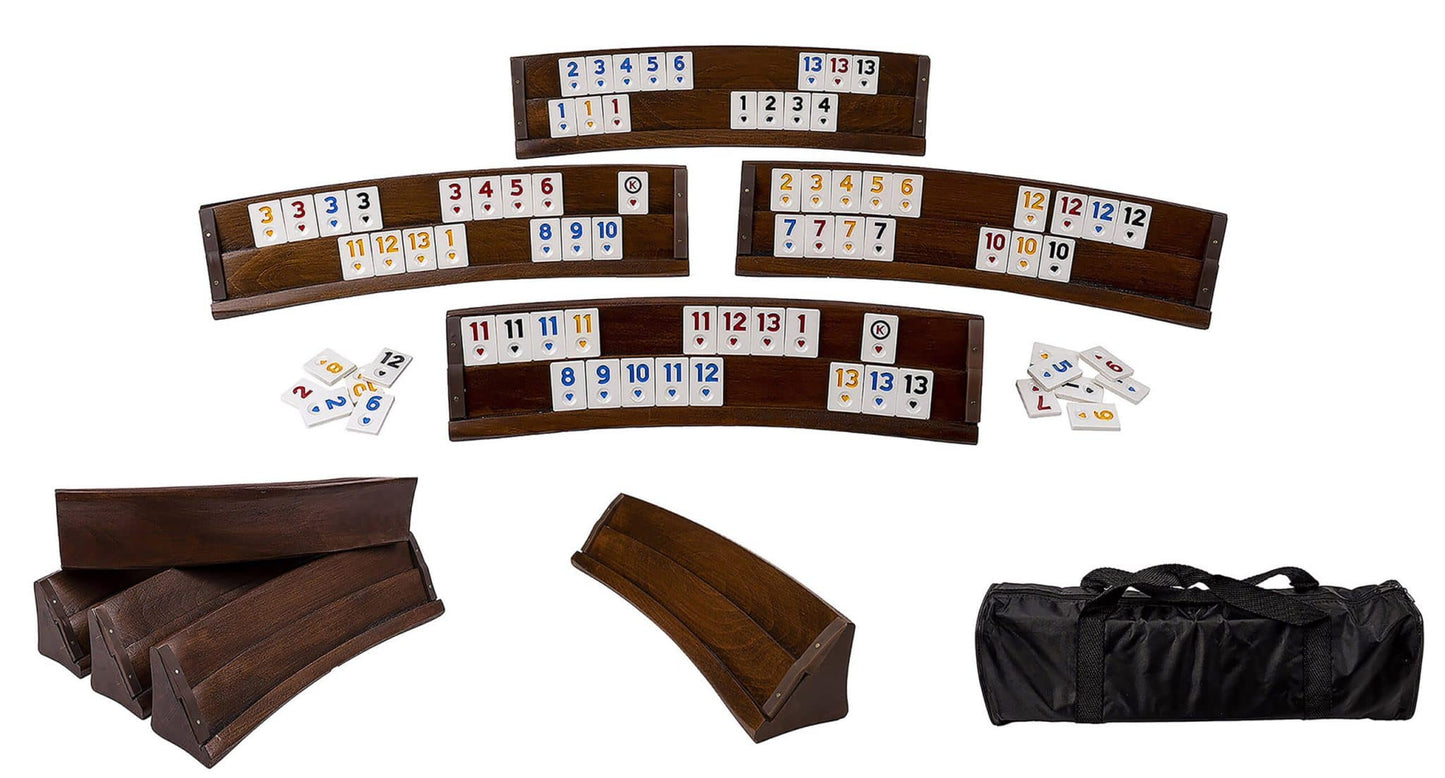 Joc de remi din lemn masiv, semirotund / ZTS 5509