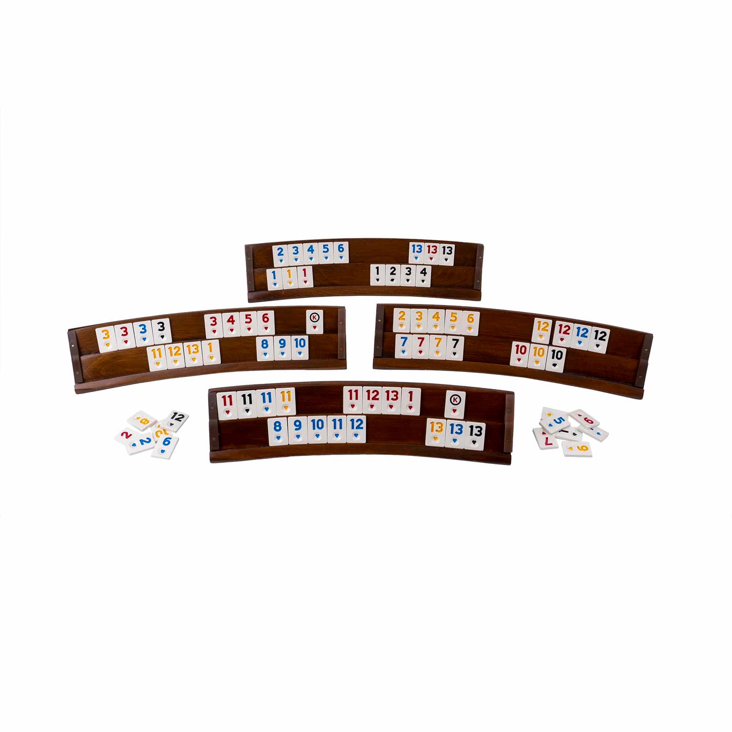 Joc de remi din lemn masiv, semirotund / ZTS 5509