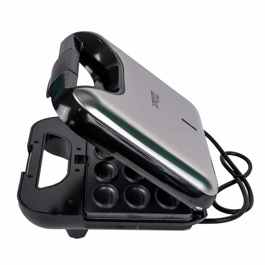 Sandwich-maker 5 in 1, putere 800 W, 5 tipuri de placi grill, culoare Negru/Inox / ZLN 3932