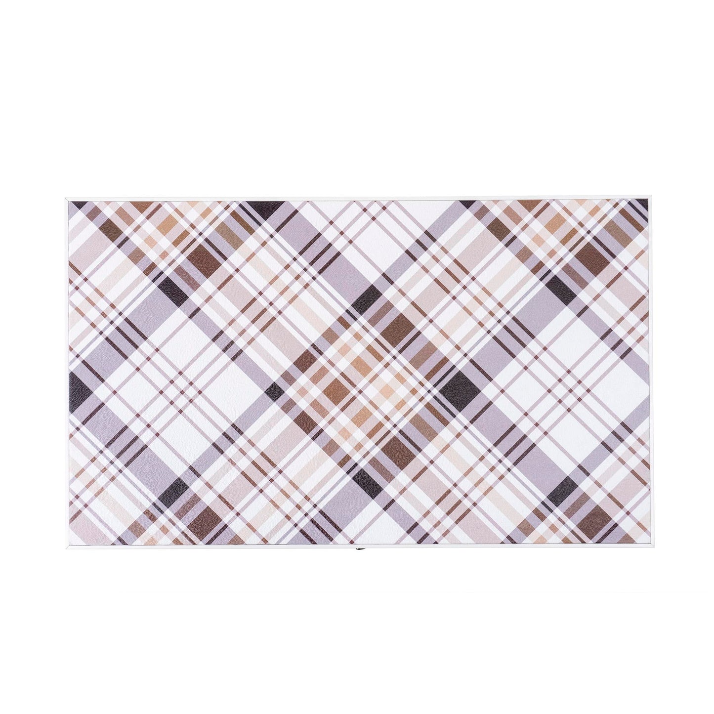 Joc de table din piele ecologica 48x48cm, alb / ZTS 5512-2