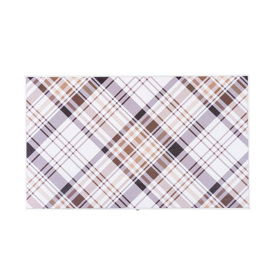 Joc de table din piele ecologica 48x48cm, alb / ZTS 5512-2