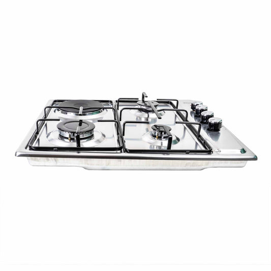 Plita incorporabila, din inox, GPL/GN, 3arzatoare +1 electric de 1000w, aprindere electrica / ZLN 1918